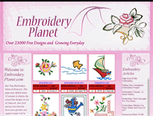 Tablet Screenshot of embroideryplanet.com